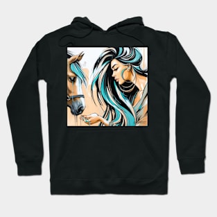 Queen and her horse by Charlotte VanRoss (cvanross ) Hoodie